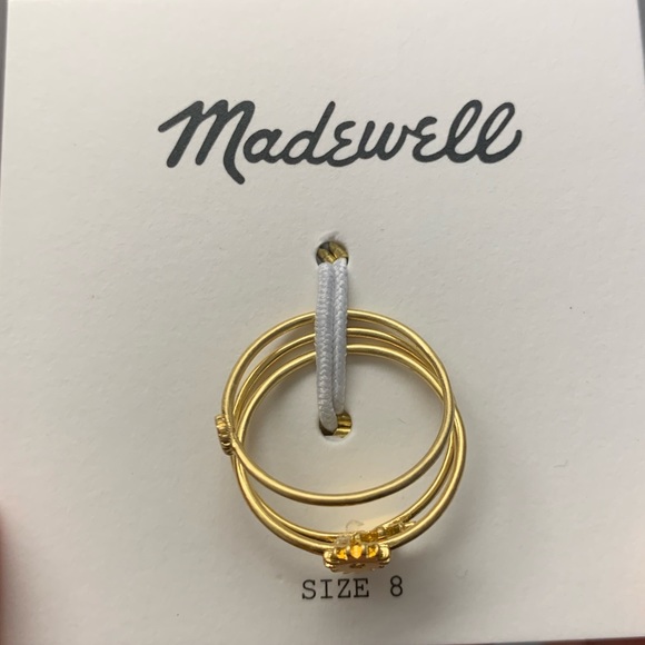 NWOT Madewell My Three Suns 🌞 Ring Set - Picture 5 of 11